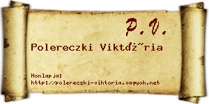 Polereczki Viktória névjegykártya